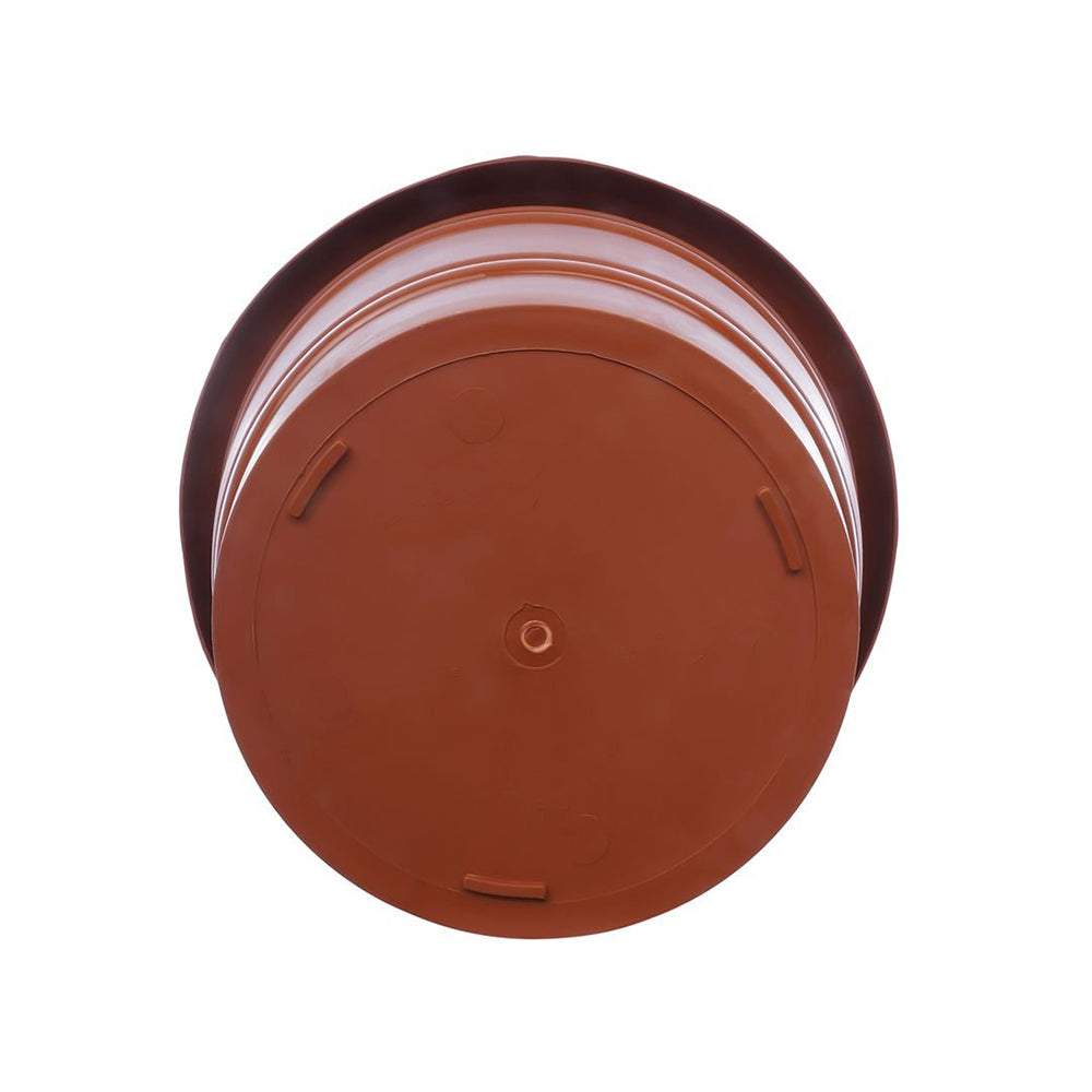 Garden Heavy Plastic Planter Pot / Gamla 8 inch (Brown, Pack of 1,Medium ) - Springkart 