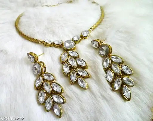 Kundan Jewellery Set (American Diamond)