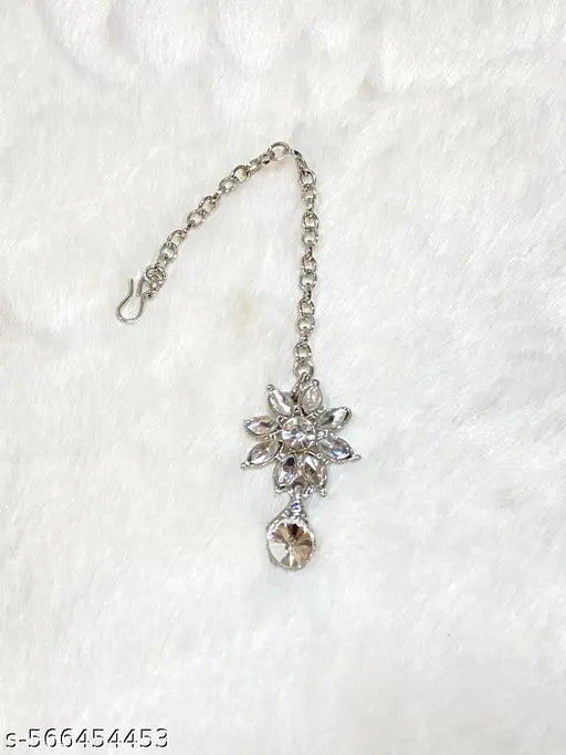 White Silver Plated Jewellery Set For Women (1433)