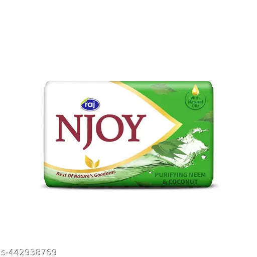 RAJ NJOY Neem Cocomut Bathing Soap For All Skin Types 1kg (Pack of 10pcs)