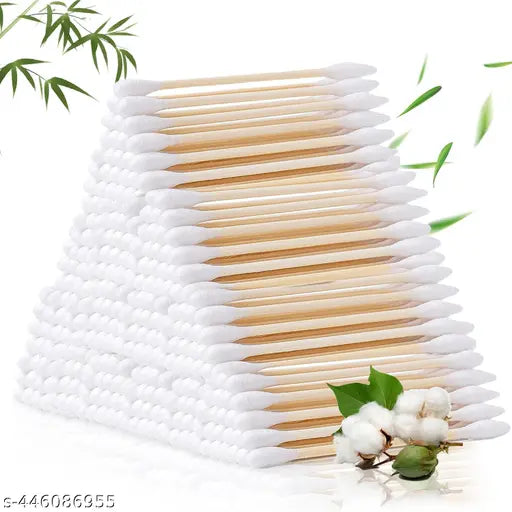 Bamboo Cotton Swabs 1000 Count - Garrelett Natural Organic Cotton Buds For Ear - Ear Sticks with A Storage Box Included (1000 Count (Pointed))