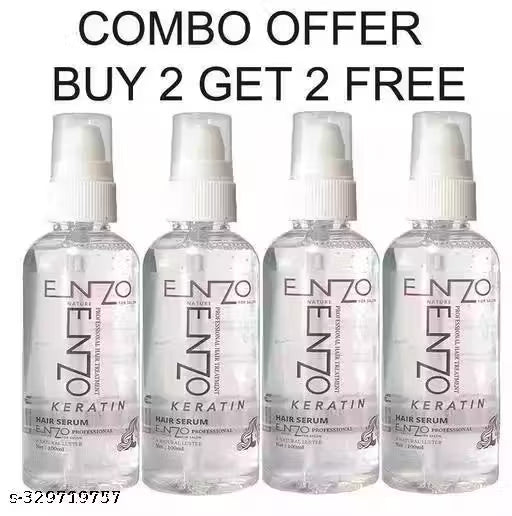 Enzo Hair Serum For Men And Women To Make their Hair's Smooth And shinny 100*4=400 ml