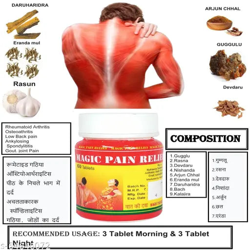 BENGAL HERBS MAGIC PAIN RELIEF TABLET PACK OF 4