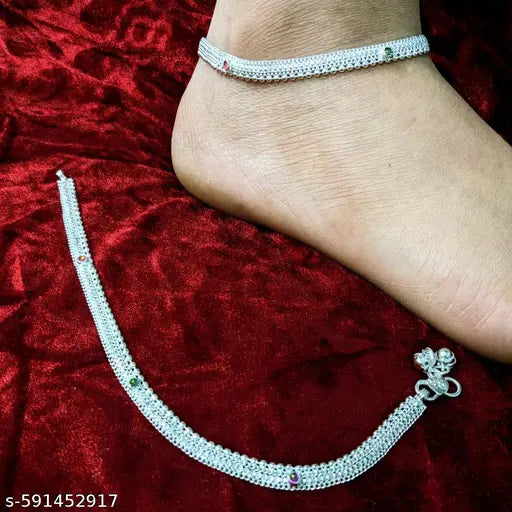 Women 3 pcs payal combo best multicolour ghungroo payal anklets 3 pcs