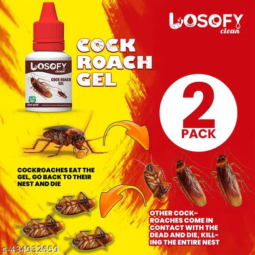 Anti Roach Gel - Cockroach Killer | Kitchen Safe | Odourless | Fast and Convenient (2x20g)