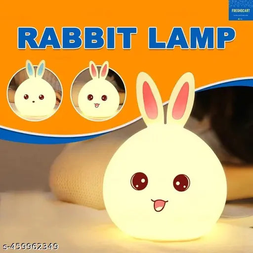 Rabbit Silicone Lamp Nursery Lamps for Room Portable LED Bunny Lamp USB Rechargeable Children Night Light