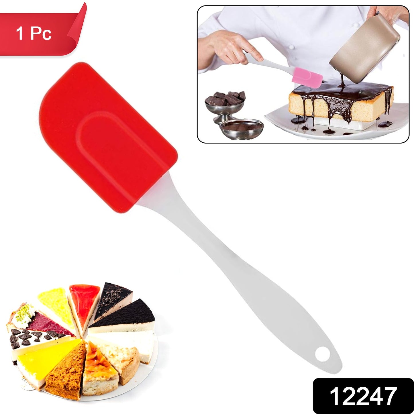 Silicone Cooking Spatula For Baking (1 Pc 18 Cm) - Springkart 