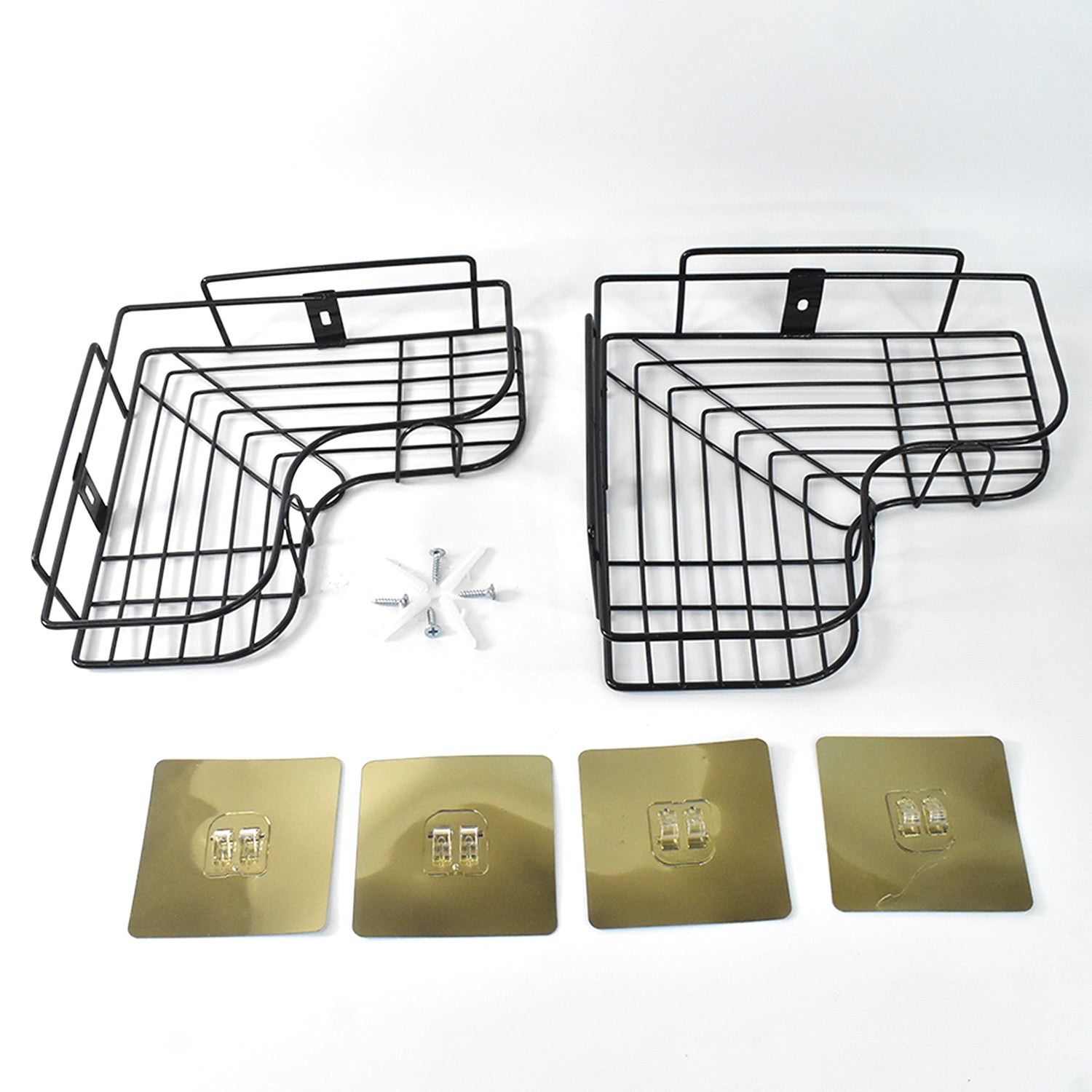 Metal Shower Shelf Shower Shelf Without Drilling (2 Pc) - Springkart 