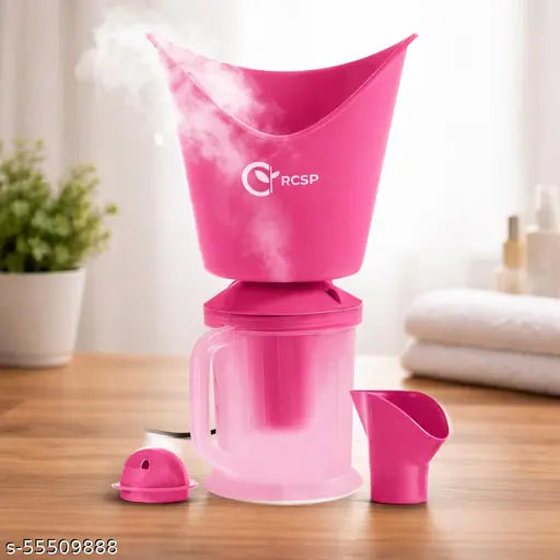 RCSP 3 in 1 vaporizer machine steamer Inhaler for cough and cold nozzle, inhaler, facial mask vaporizer machine | Pink Vaporizer| Vaporizer steamer