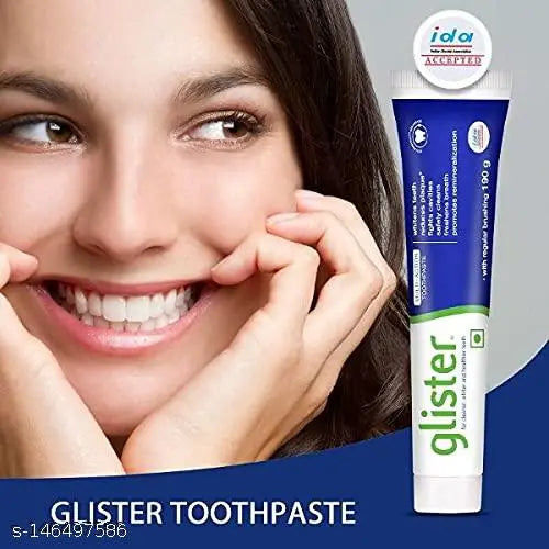 Glister Toothpaste & Glister Herbal Toothpaste (40g, Each) with 1 pc Glister Tooth Brush - Combo Pack