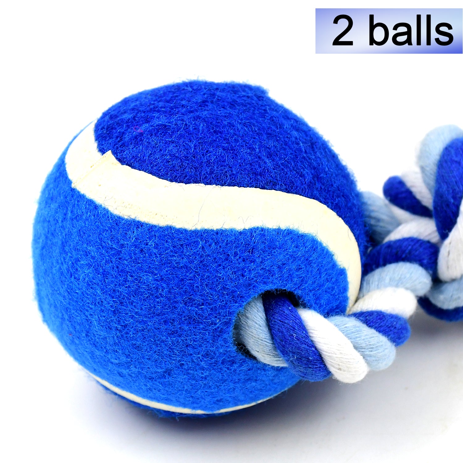 Durable Cotton Rope Dog Toy Two-way Ball Design (1 Pc) - Springkart 