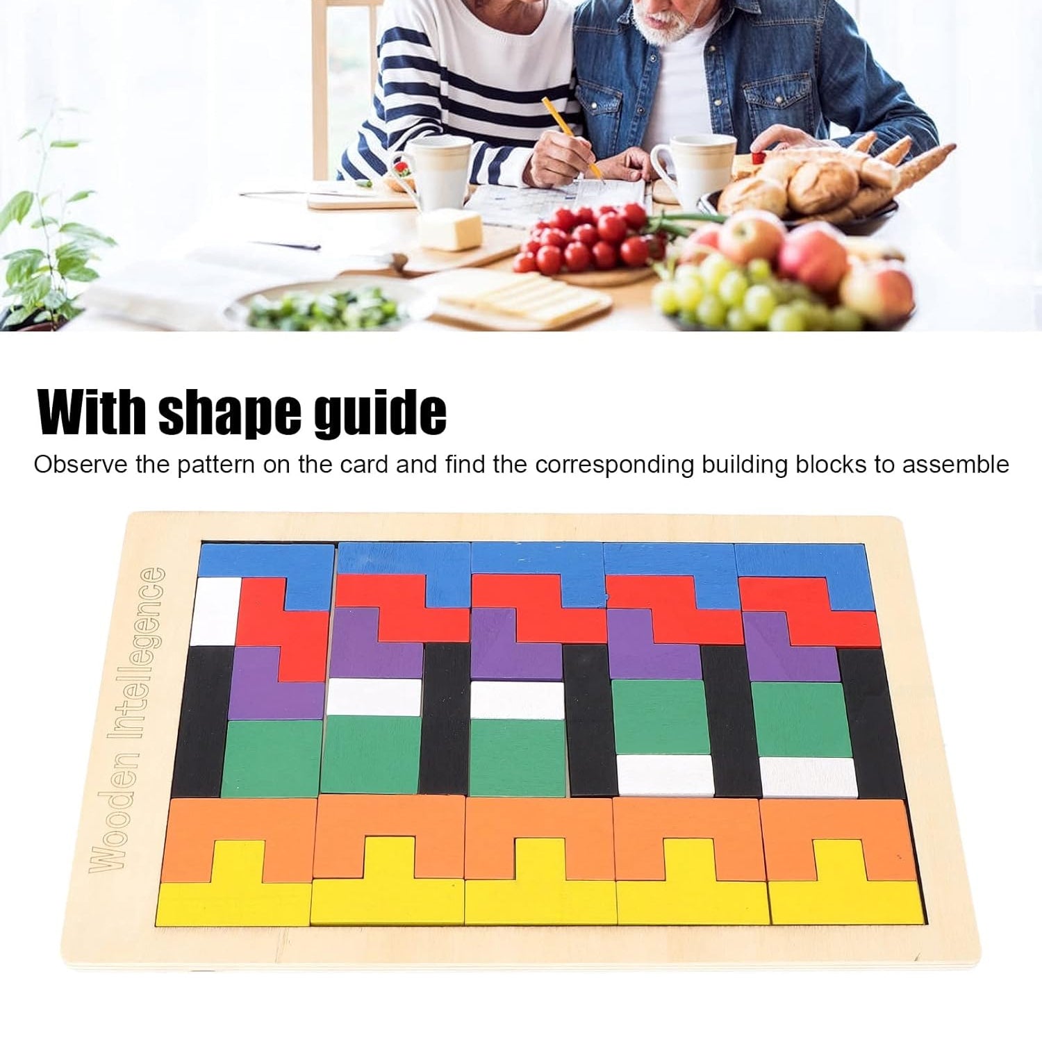 4296 Wooden Blocks Puzzle Childrens Educational Toys Russian Block Block Puzzle For Early Childhood Education And Relaxing Brain Toys Help Prevent - Springkart 