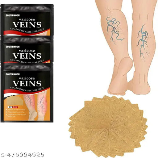 (12 pcs ) Varicose Veins Patches Dredge Vein Smoothing Varicose Veins Reduce Swelling