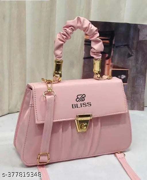 Graceful Stylish Slingbags  Luxury High Quality PU Leather Women Shoulder Bag (Pink)