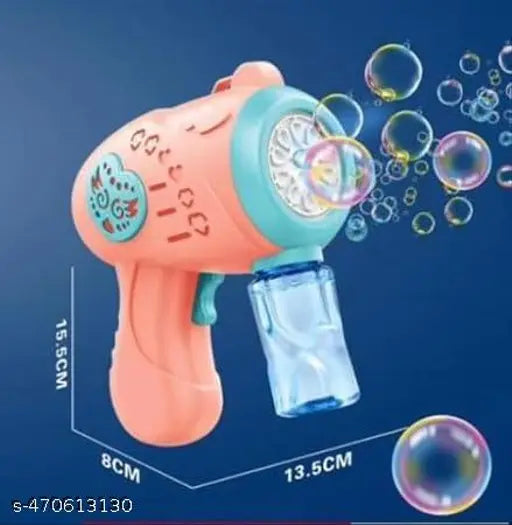 Bubble Gun Toy with Light for Kids | Girls & Boys | 1-Bubble Solution | 1500+ Bubbles Per Minutes