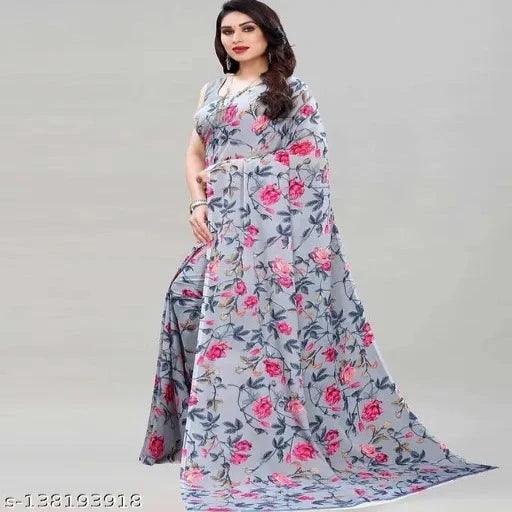 DAILY WEAR GEORGETTE PRINTED SAREES FOR WOMEN