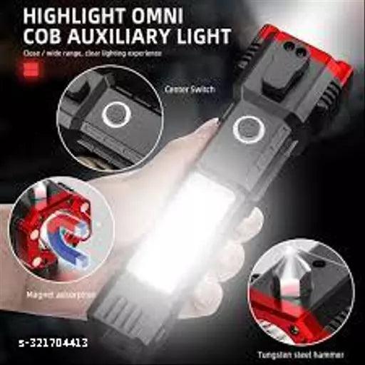 Torch LED Flashlight Long Distance Beam Range with Power Bank - Springkart 