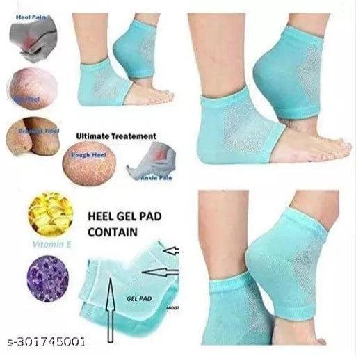 Silicone Gel Moisturized With Oil Infused, Soft Cotton Heel Socks Used For Winter Summer - Springkart 