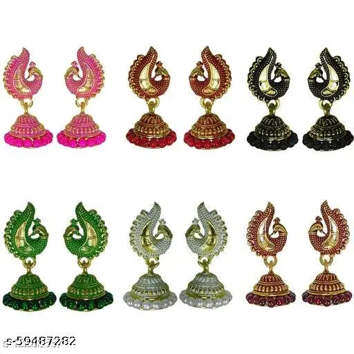 Fancy Earrings & Studs 6pcs