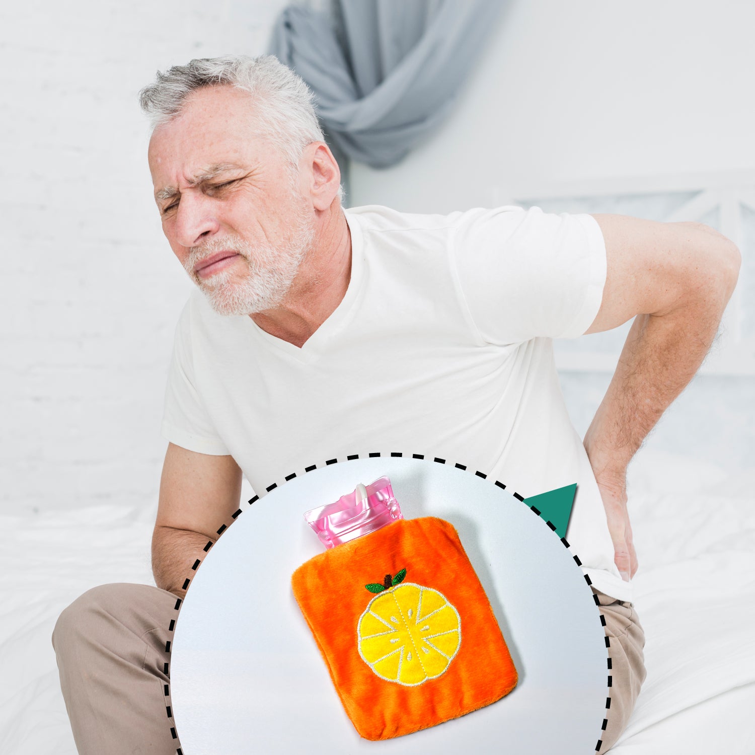 6510 Orange Small Hot Water Bag With Cover For Pain Relief Neck Shoulder Pain And Hand Feet Warmer Menstrual Cramps. - Springkart 