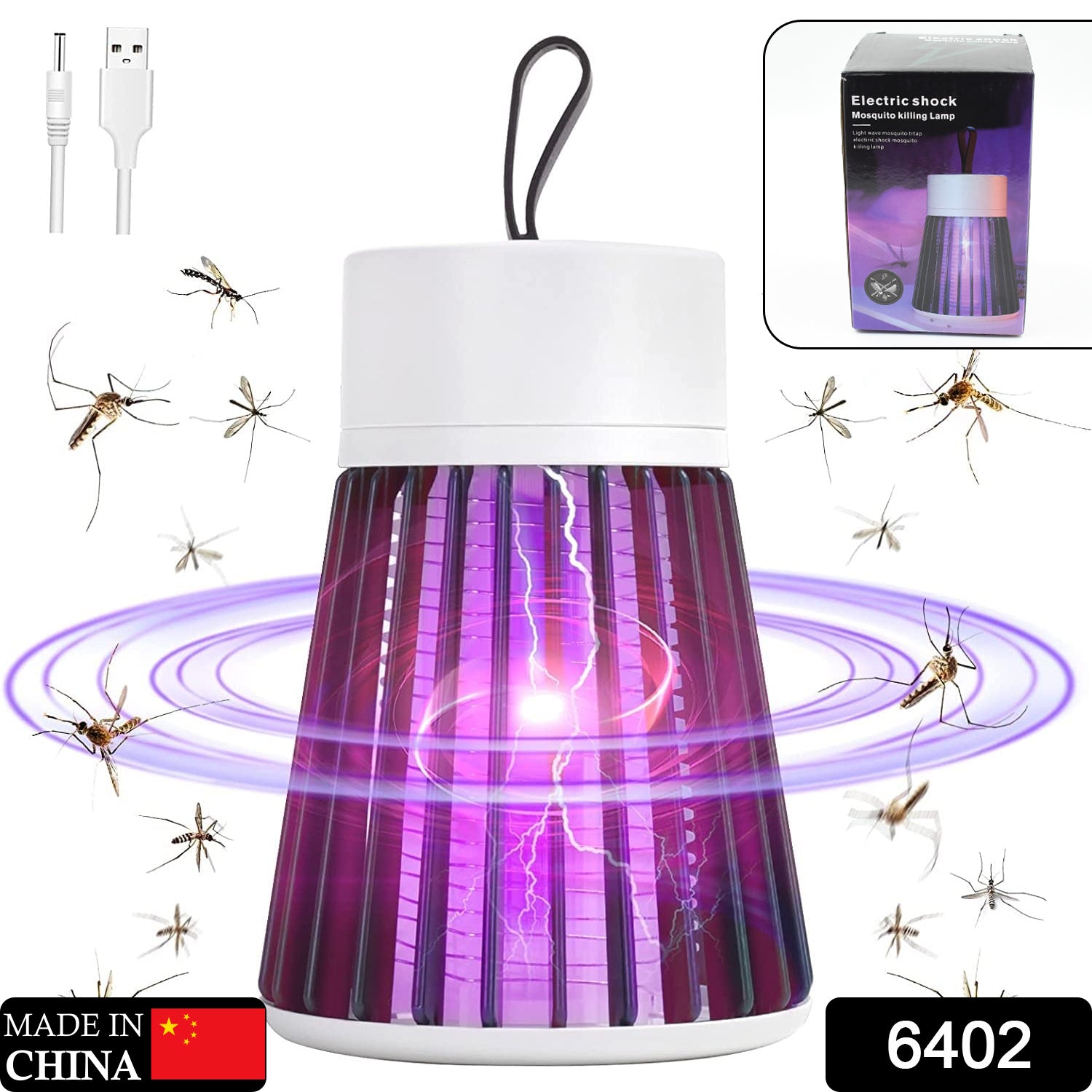 6402 Mosquito Killer Machine Mosquito Killer Usb Powered Bug Zapper Mosquito Lamp For Home Electric Led Lamp Mosquito Killer Indoor Outdoor Mosquito Trap Machine - Springkart 