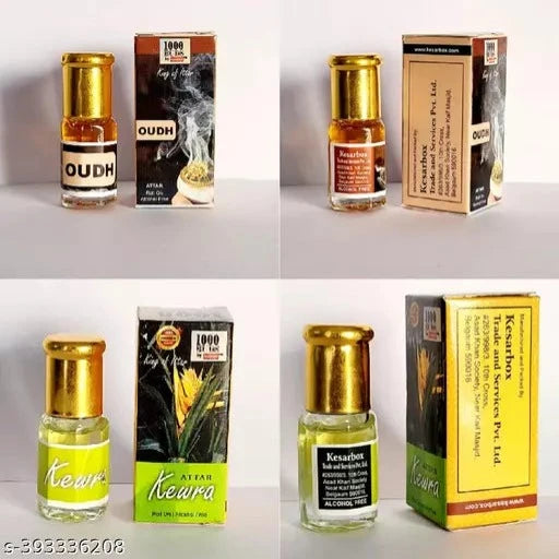 'Oudh' and 'Kewra' perfume (Pack of 2) for men and women