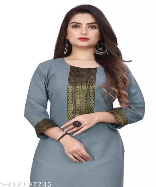 stylelist kurti with work - Springkart 