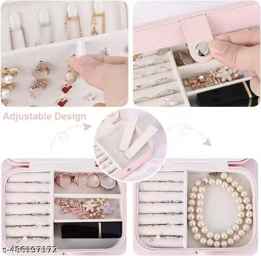 Jewellery Organisers box PU Leather Storage Case for Rings, Earrings, Necklace Jewelry Organizer for Women