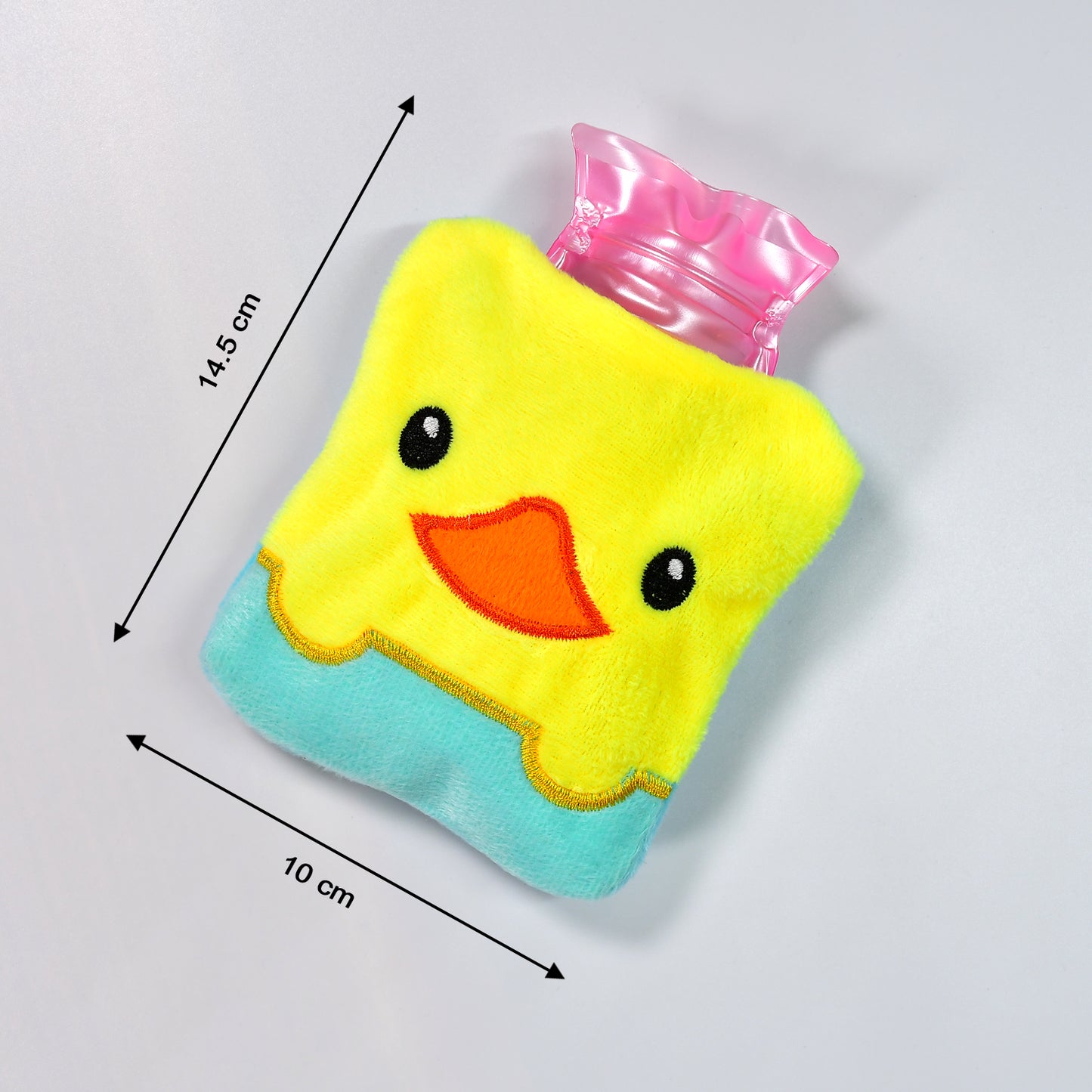 6524 Yellow Duck Design Small Hot Water Bag With Cover For Pain Relief Neck Shoulder Pain And Hand Feet Warmer Menstrual Cramps. - Springkart 