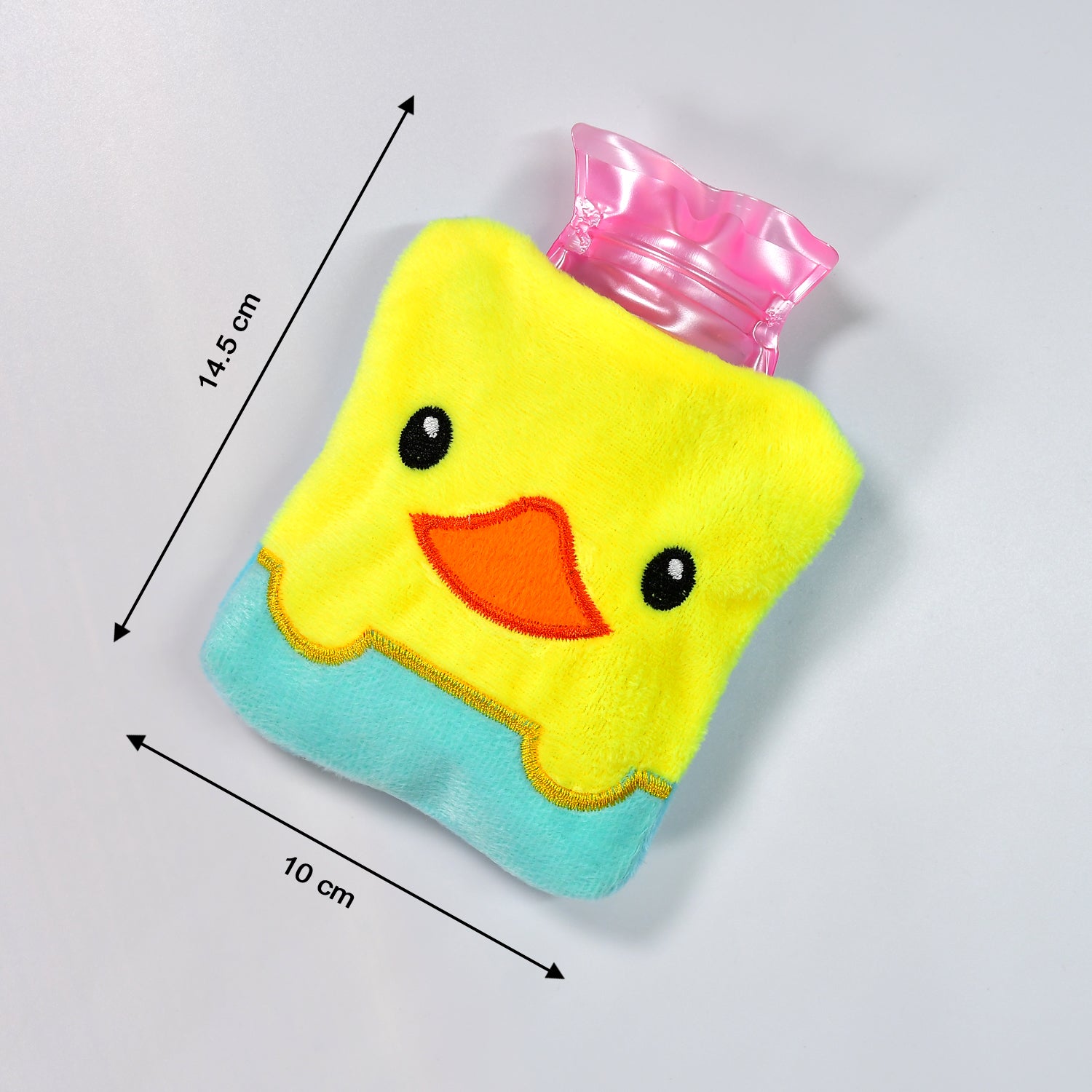 6524 Yellow Duck Design Small Hot Water Bag With Cover For Pain Relief Neck Shoulder Pain And Hand Feet Warmer Menstrual Cramps. - Springkart 