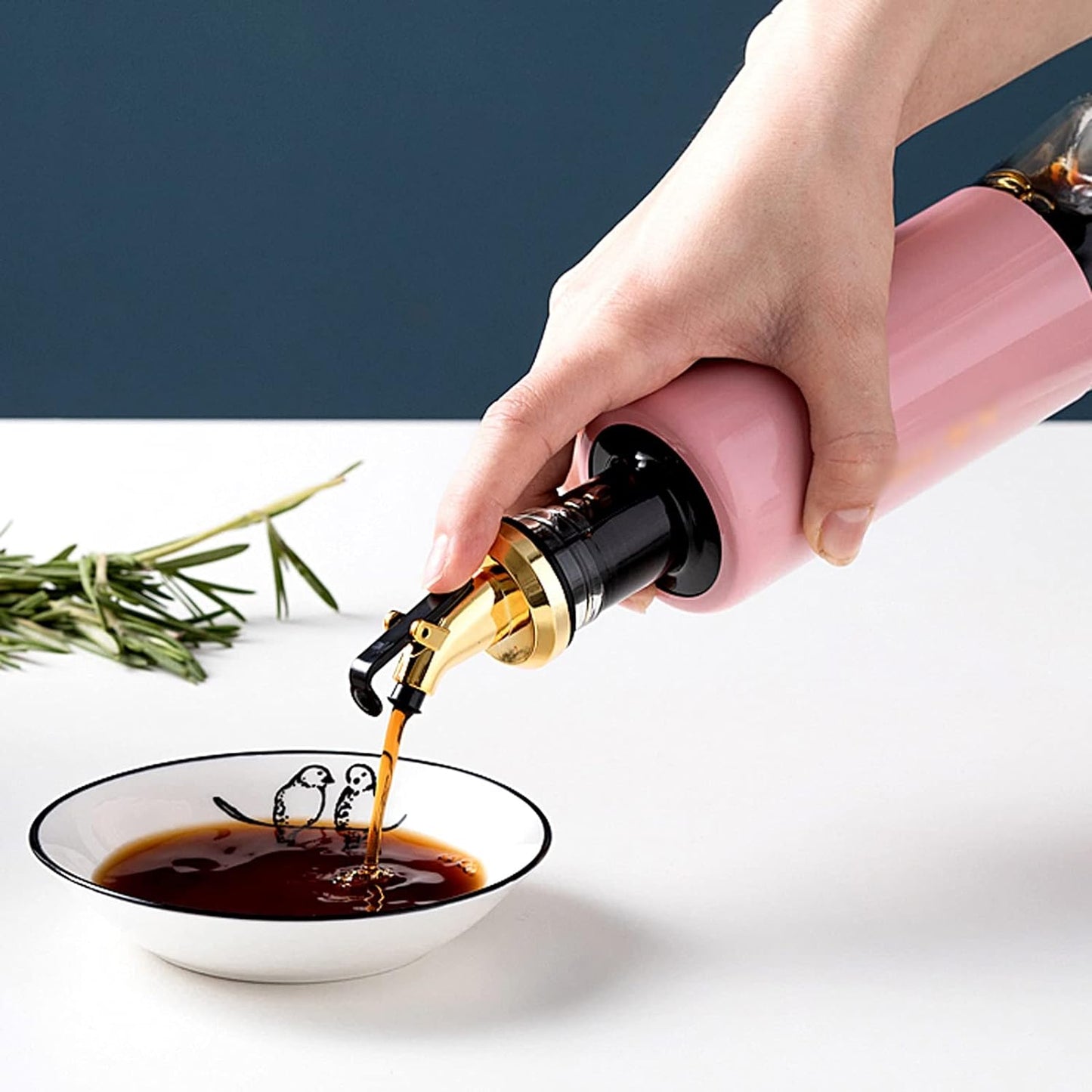 5526 300 Ml Olive Oil Dispenser Bottle Leakproof Condiment Glass Container Non- Drip Spout Soy Sauce Vinegar Cruet Bottle For Kitchen Cooking Bbq Fry For Kicthen Home (300 Ml) - Springkart 