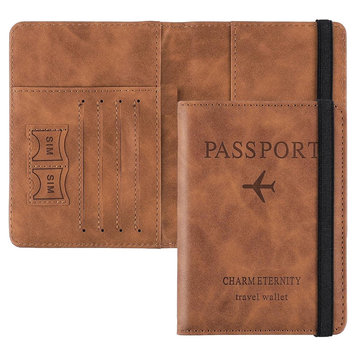Passport Holder Cover Pu Leather Travel Wallet Case (1 Pc 1511 Cm) - Springkart 