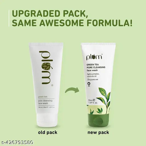 Plum Green Tea Pore Cleansing Face Wash|100ml Acne-Prone Skin | Controls Oil, Fights Pimples