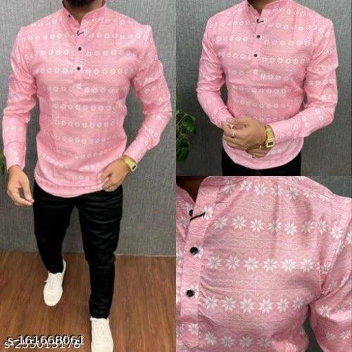 MENS SHORT CASUAL KURTA SHIRT - Springkart 