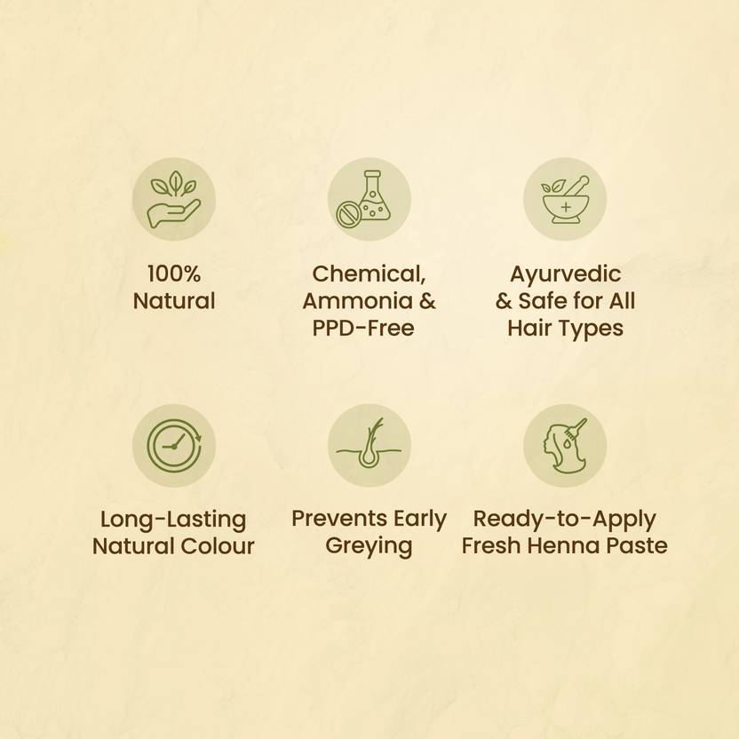 Nat Habit Henna Hair Combo – Ready to apply Henna Paste, Indigo Powder & Stain Oil (4 Items in the set)