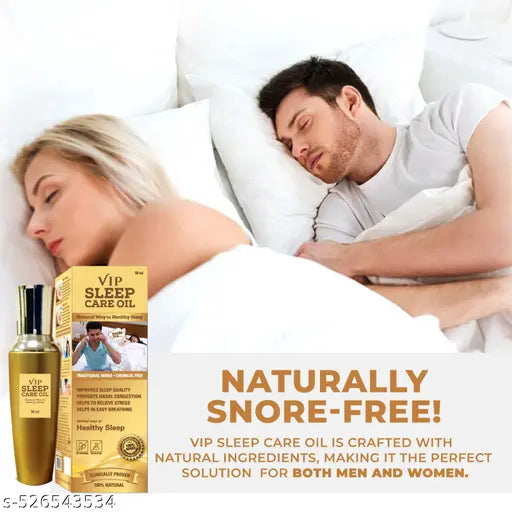 VIP Sleep Care Oil – Pack of 3 (20ml) | Herbal Anti Snoring for Men & Women