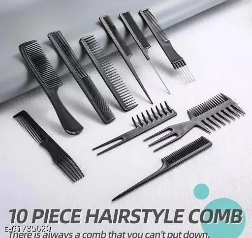 10pcs professional hair combs salon styling tools