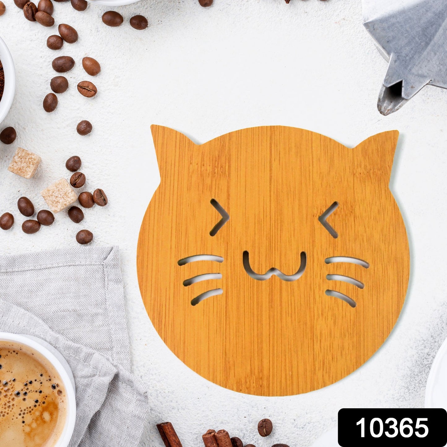 Square Bamboo Wood Table Place Mat Hot Pot Cup Mat Tea Coaster(1414 Cm 1 Pc) - Springkart 
