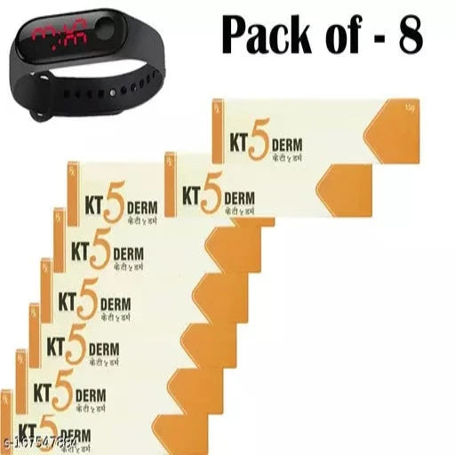 KT-5 Derm Cream & 1 LED watch Free Pack of - 8 - Springkart 