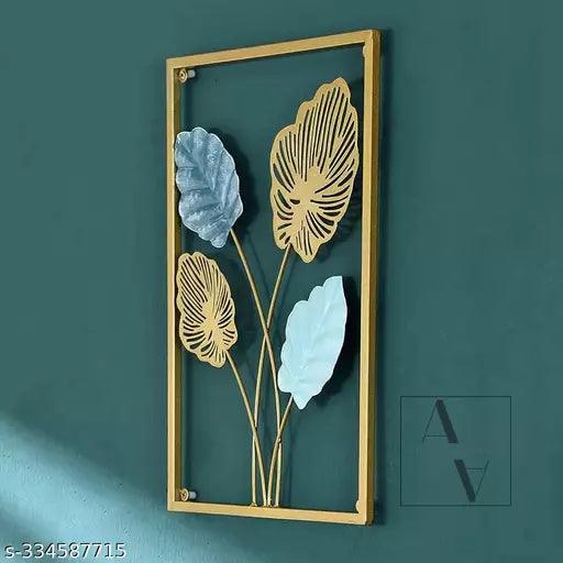 Metal Wall Decor Art Sculpture Set (Gingko Leaf)