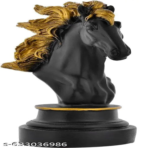 NamoCollection   Horse Face Antique Finish Sculpture Art Decor for Decorative Home Decor Figurine, Stylish Showpiece for Living Room, Office & Gift Ideas"