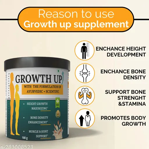 Ayurvedic height Growth Supplements | Increase Body Bones, Body Strength, Stamina Power For Girls & Boys