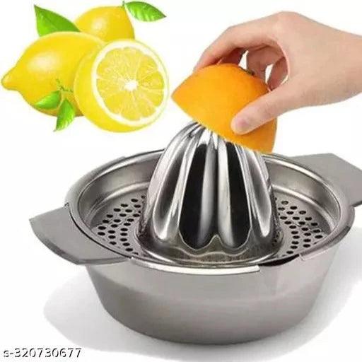 stainless steel manual citrus juicer hand cold press lemon and orange juicer and squeezers with Round Bowl - Springkart 