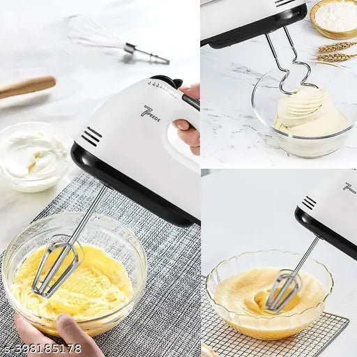 Hand Mixer Blender for Cake, Egg Beater Machine Cream Electric Hand Blender for Cake Mixing Whipping Machine Hand Beater | Electric Egg Beater(260 W) (Whitecolor)