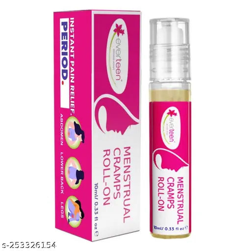 Everteen combo 40 XXL Dry Neem Safflower Sanitary Pads with Free Menstrual Period Pain Relief Cramps Roll-On (5ml) - Springkart 