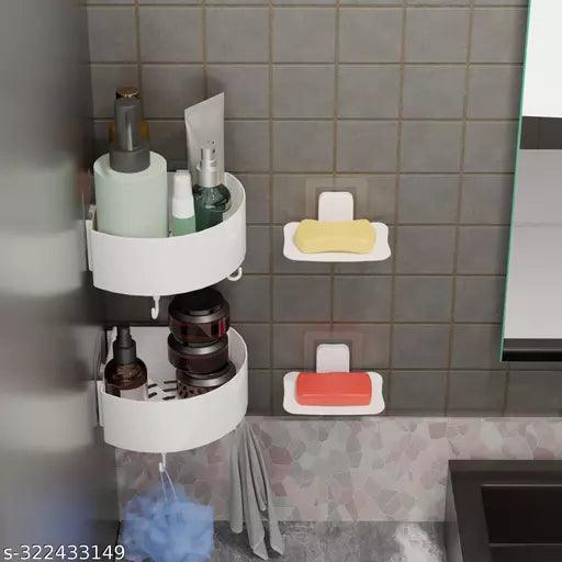 Multipurpose Kitchen Bathroom Shelf Wall Holder Storage Rack - Springkart 