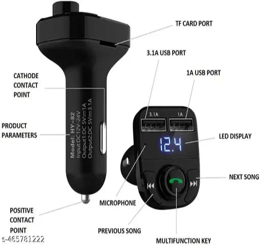 CAR X8 FM Transmitter Car Kit for Hands Free Call Receiver