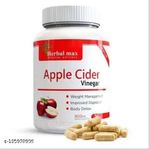 Apple Cider Vinegar Tablet for Weight loss Capsule | Fat Cutter Tablet-800 mg (30 Veg Capsule) - Springkart 