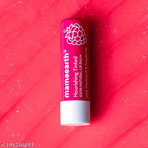Nourishing Tinted 100% Natural Lip Balm with Vitamin E and Raspberry - 4 g