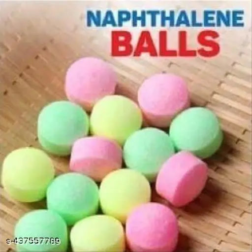 Colourful/Multicolor Naphthalene Balls for Clothes | Bathroom | Wardrobe | Pantry (250, Grams)